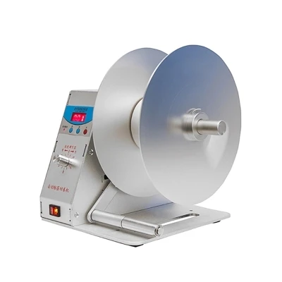 Digital Automatic Label Rewinder Clothing tags barcode Stickers rewinding machine