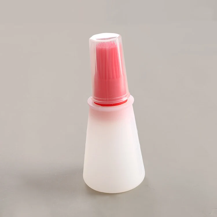 BBQ Tools Silicone Brush Oil Bottle BBQ Pastry Honey Sauce Bottle Brush with Lid