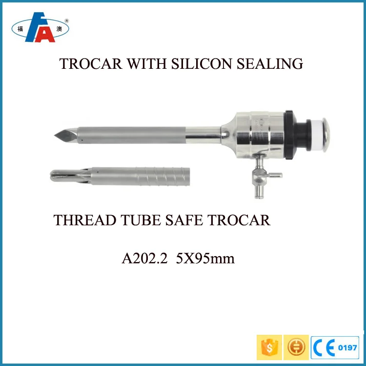 5mm medical laparoscopic endoscopic brand trocar set with cannula and needle