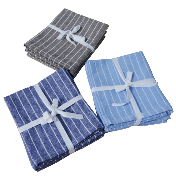 International popular cotton linen art striped placemat home napkin