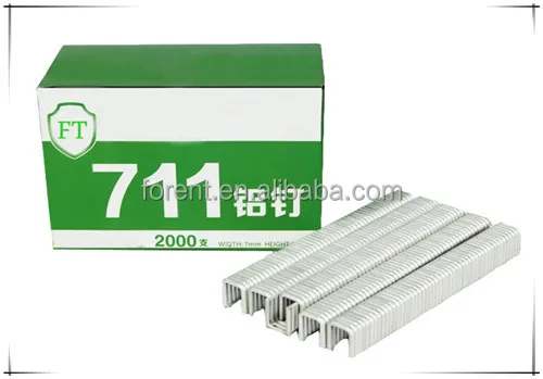 
aluminum staple /hot sale finish nail U shape staple/ furniture nail heavy duty staple 