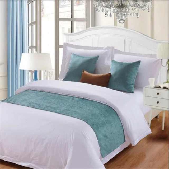 
Hotel Bedding Set Decorative Bed Runner And Cushion Set 