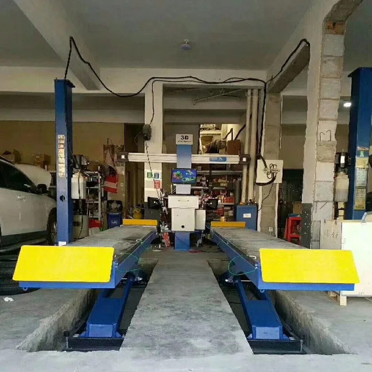 3D four-wheel alignerment machine use for vehicle positioning