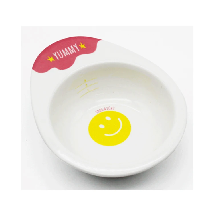 New Arrival Wooden Dining Table Pet Ceramic Bowl Dog And Cat Ceramic Bowl