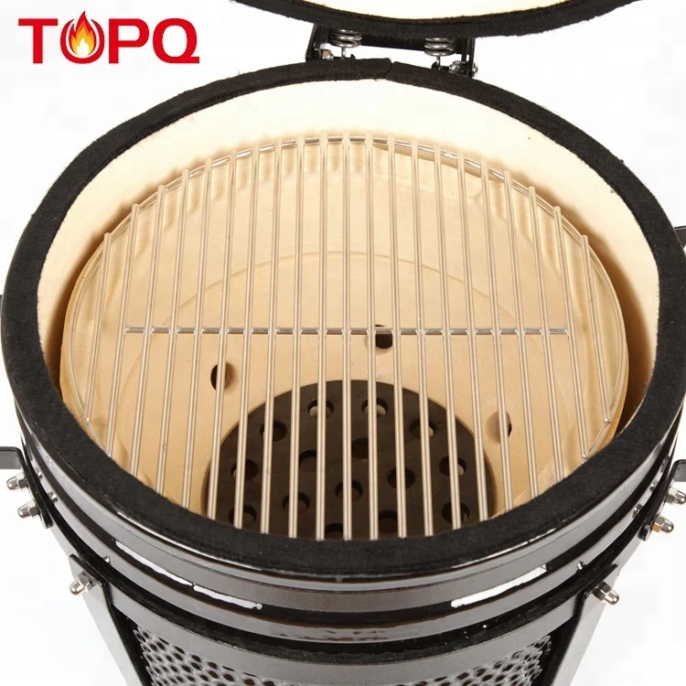 TOPQ Small Charcoal Ceramic Kamado Barbecue Grill