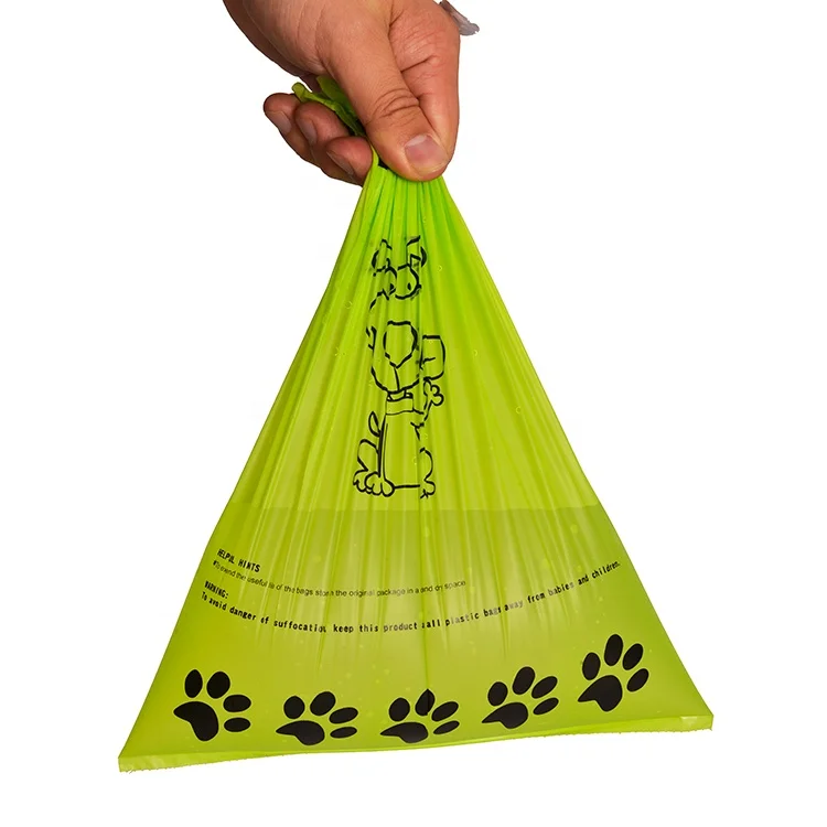 
Eco Friendly Strong Recycled Plastic Biodegradable Dog Poop Waste Bags With Dispenser 