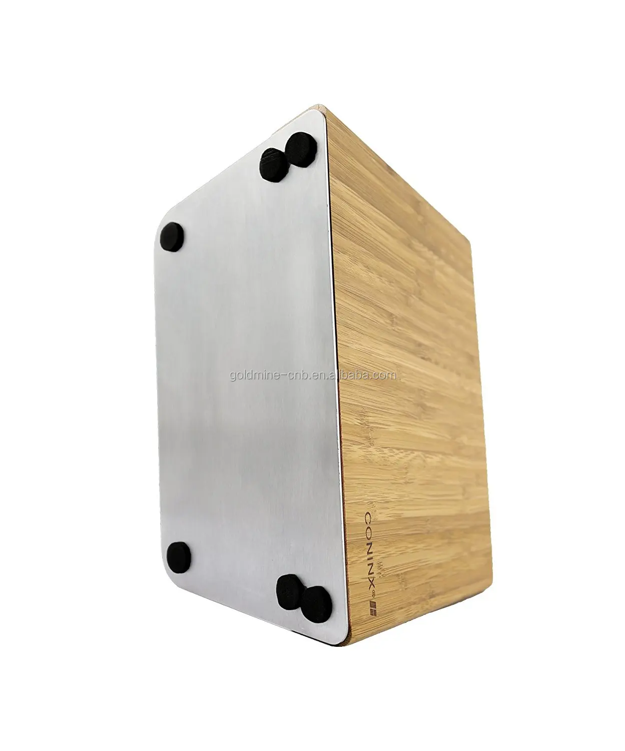 Magnetic bamboo knife block