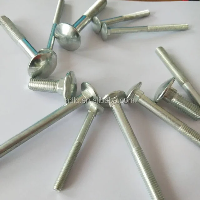 
DIN603 carriage bolt M10x30 zinc plated fastener 