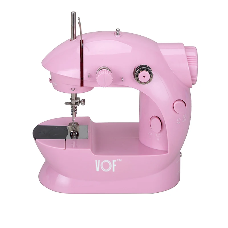 FHSM-202 adjustable domestic leather lock Stitch mini hand held Sewing Machine Manual with table stand