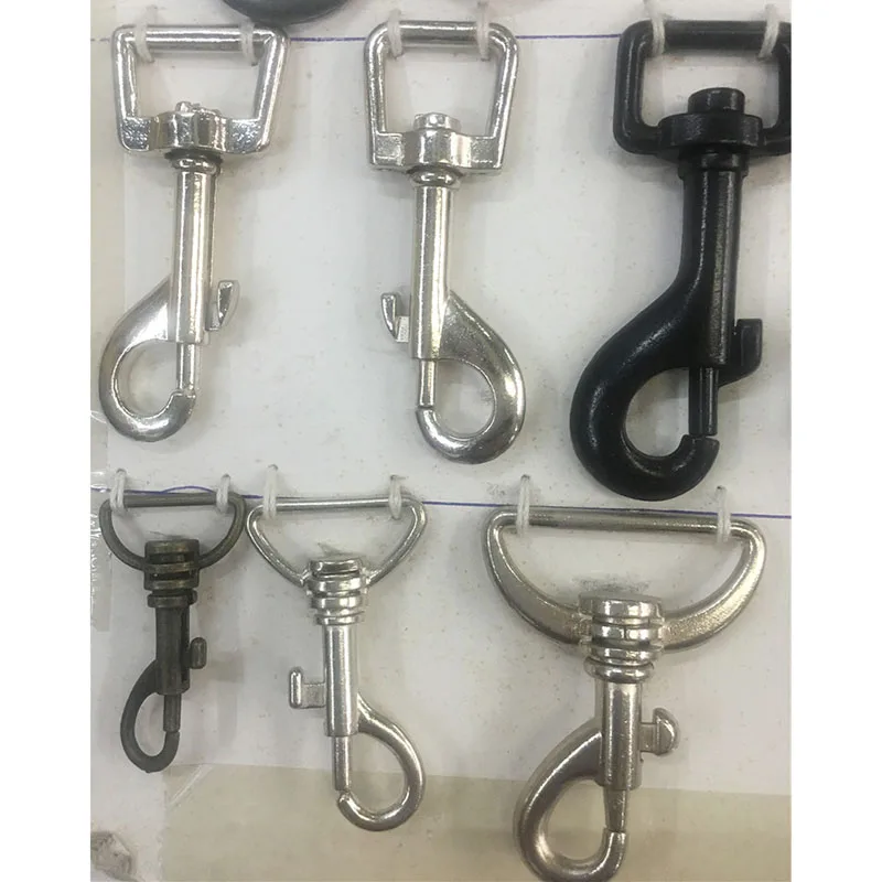 brass/stainless steel/zinc alloy metal swivel eye self-locking snap hook clasp clips for making bag strap material accessories