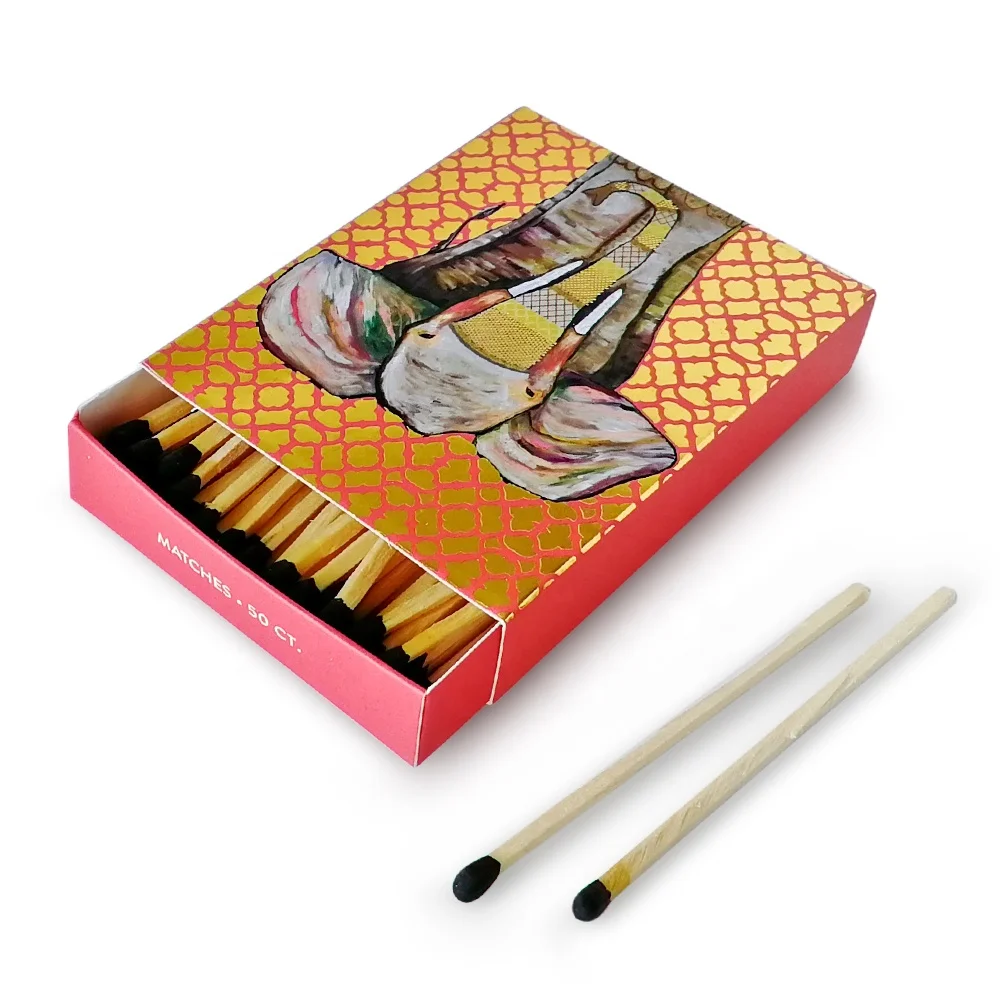 China professional design drawer box matches safety candle matches with colored matchsticks