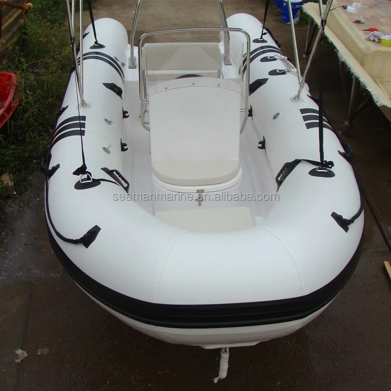 New Design Big FRP hull inflatable RIB BOAT 520 with Hypalon /PVC high pressure air tube