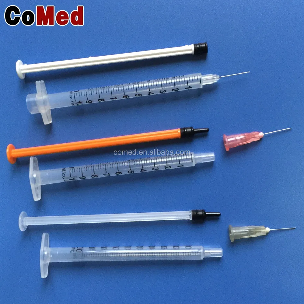 1ml disposable insulin syringe with fixed needle