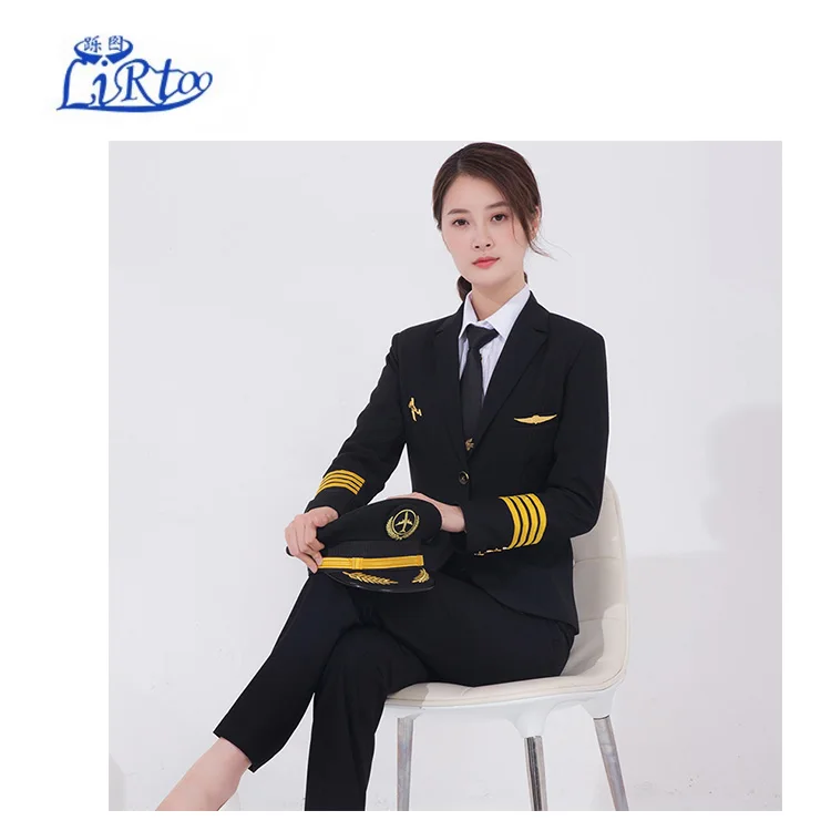 OEM женские Airline летная куртка пилота форма пилота для девочек, костюм с футболкой