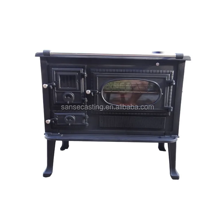 
Factory direct selling cast iron wood burning stove with oven (BSC318) 