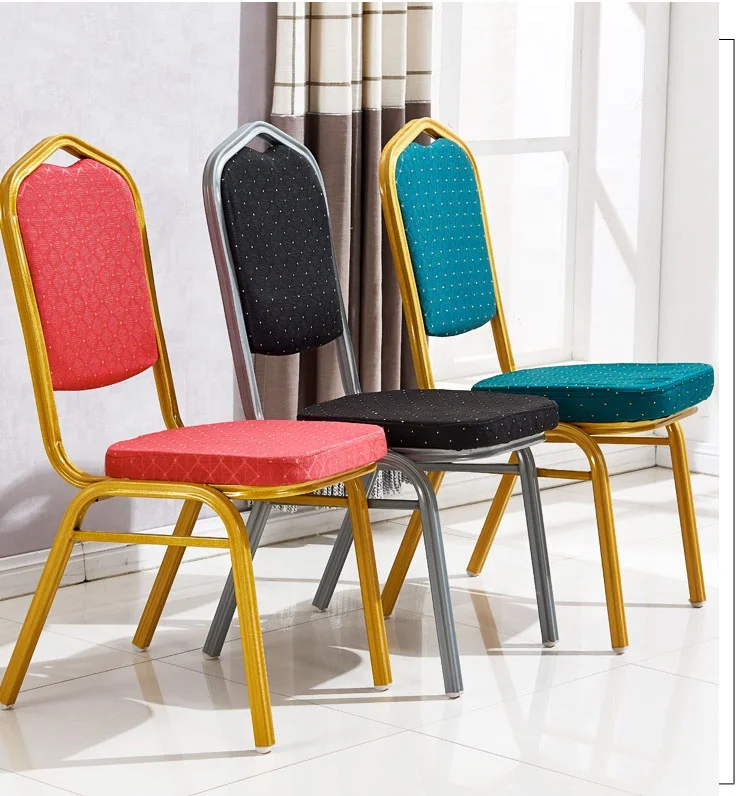 
Stackable gold metal frame Hotel cheap stackable banquet restaurant Chair 