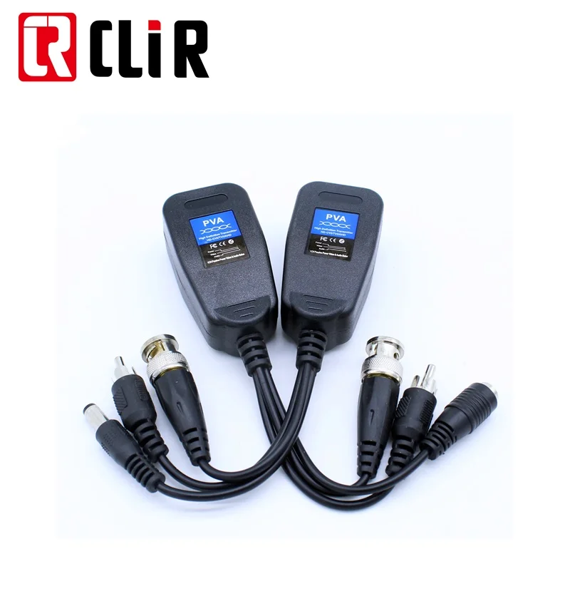 Passive Bnc To RJ45 Converter Power Video Audio HD CVI TVI AHD CVBS PVA Video Balun