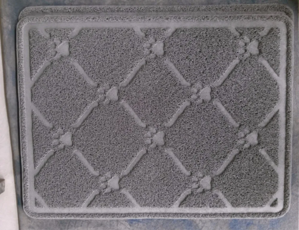 rectangle paw PVC Non-slip Dog Cat Feeding Mat Pet Tray Litter Mat