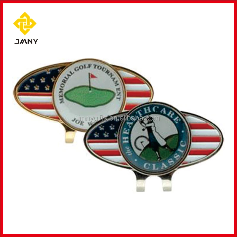 Magnetic Golf Ball Marker Hat Clips Cap Clips with Custom Ball Marker