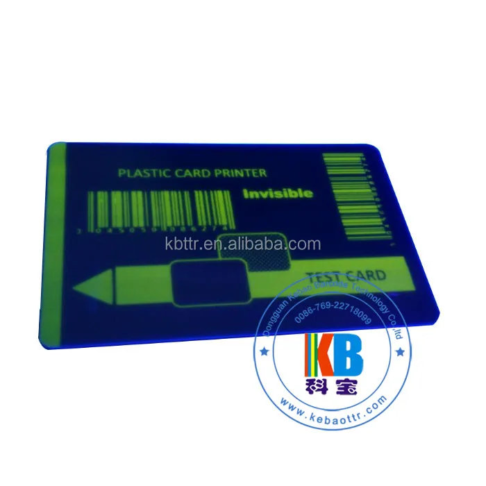 Plastic PVC ID card printer Green Resin ribbon invisible zebra p330i UV ID card color ribbon