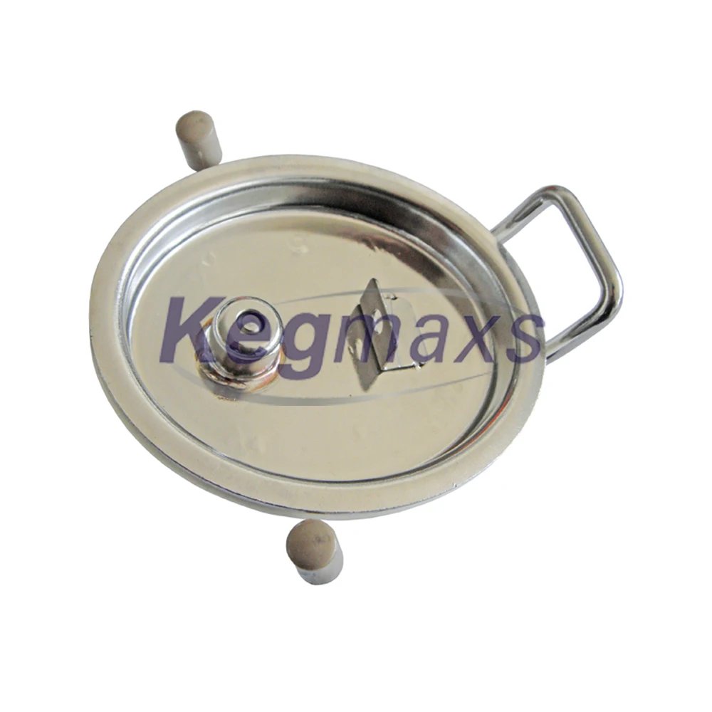 Keg lid with welded tap cornelius ball lock keg lid