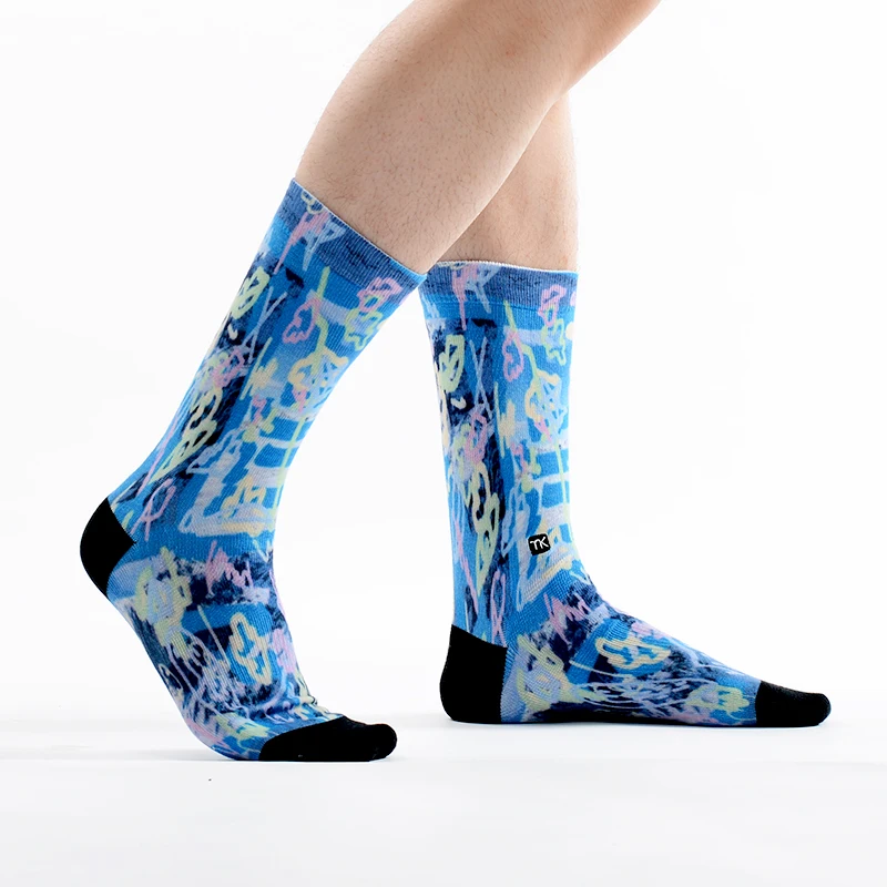 MEIKAN Custom Pattern Breathable Women Socks  Unisex 360 Sublimation Printed Socks for Fashion Lady