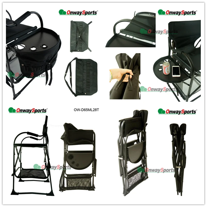 Factory price portable aluminium outdoor custom makeup artist chair