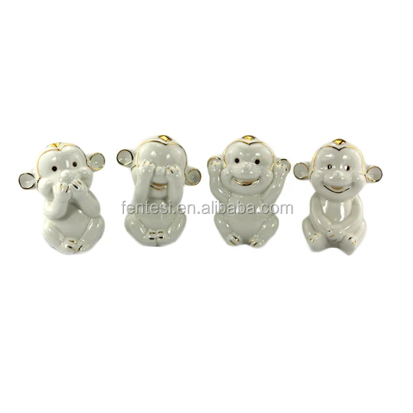 
2014 new design small glazed ceramic animal figurines black elephone 