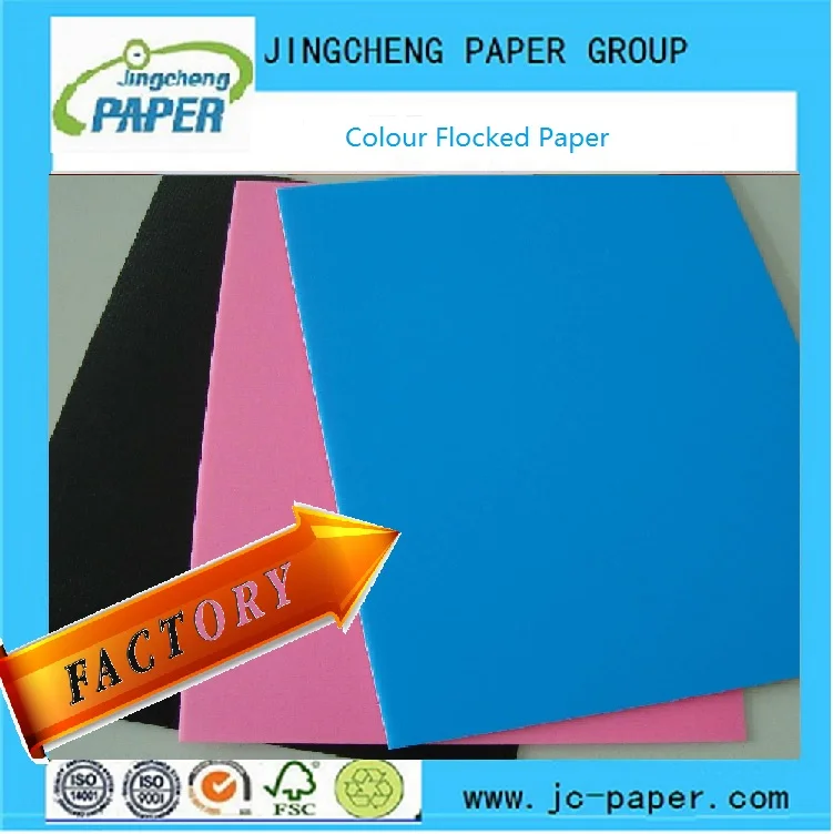 Black or colour flocked paper for wrapping