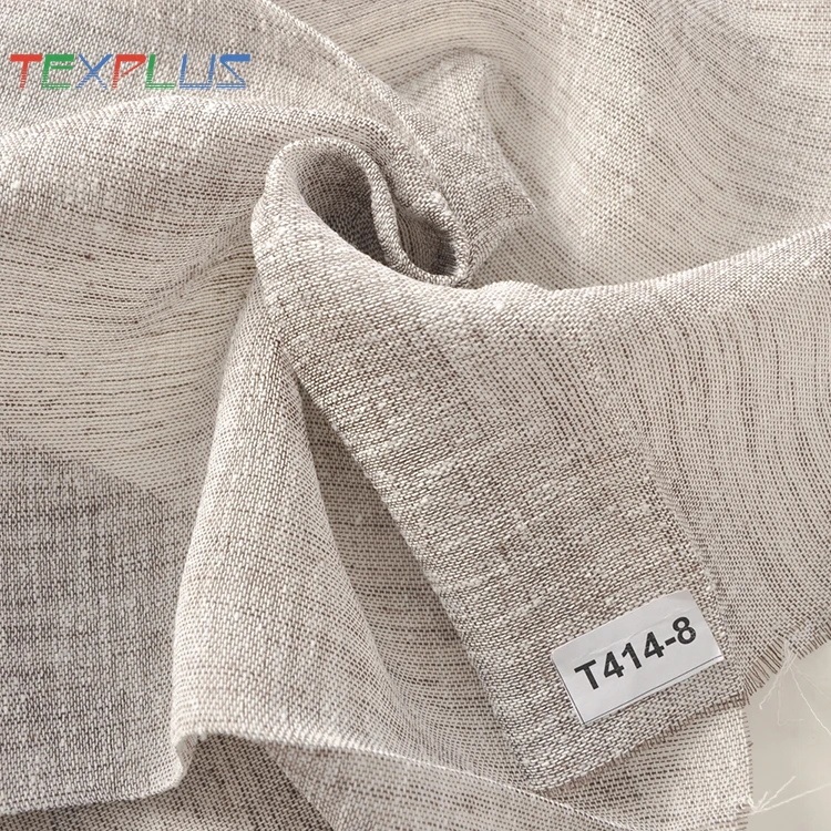 
European style solid yarn dyed upholstery sheer curtain fabric 
