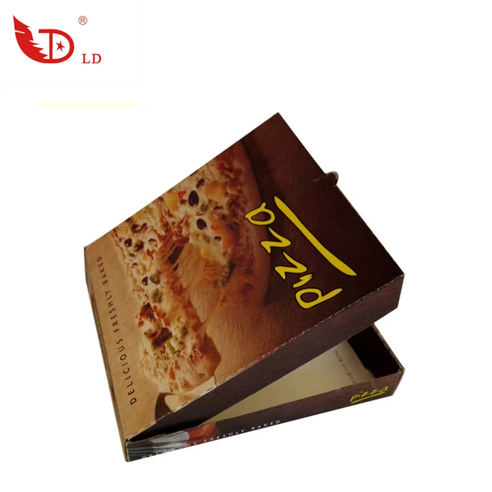 LD China manufacturer wholesale 6/7/8/10/12/14/16 inch personalized custom printing corrugated rectangular pizza box