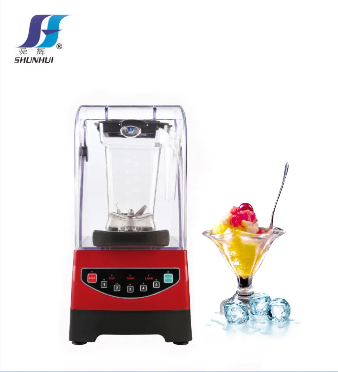 Professional use 1000W high speed 20000RPM ice crusher with soundproof cover PC jar 1.5L capacity commercial blender