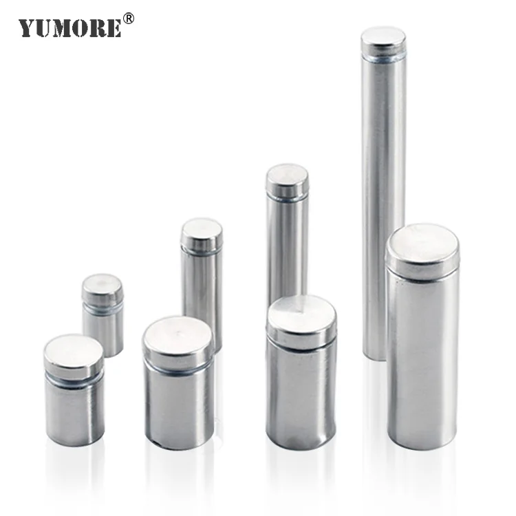 Wholesale aluminum metal standoffs m10 wall mounting spacer for glass ss304 desk nameplate standoffs