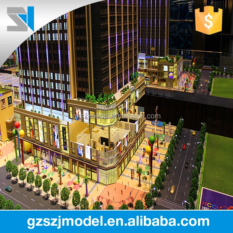 Современная и контракт стиль бизнес-центр 3d архитектурная модель