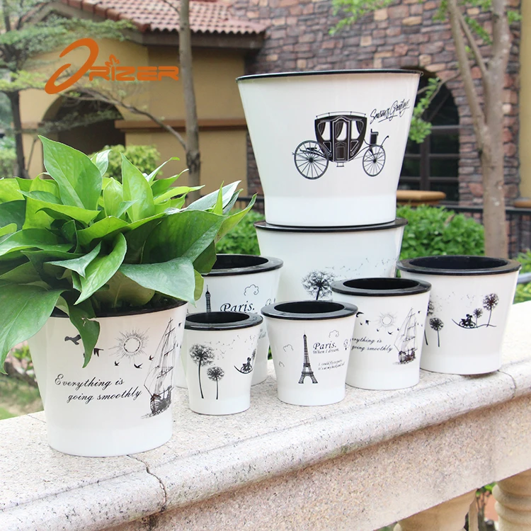 Free sample factory wholesale european style plastic nursery pot ideas garden flower pot