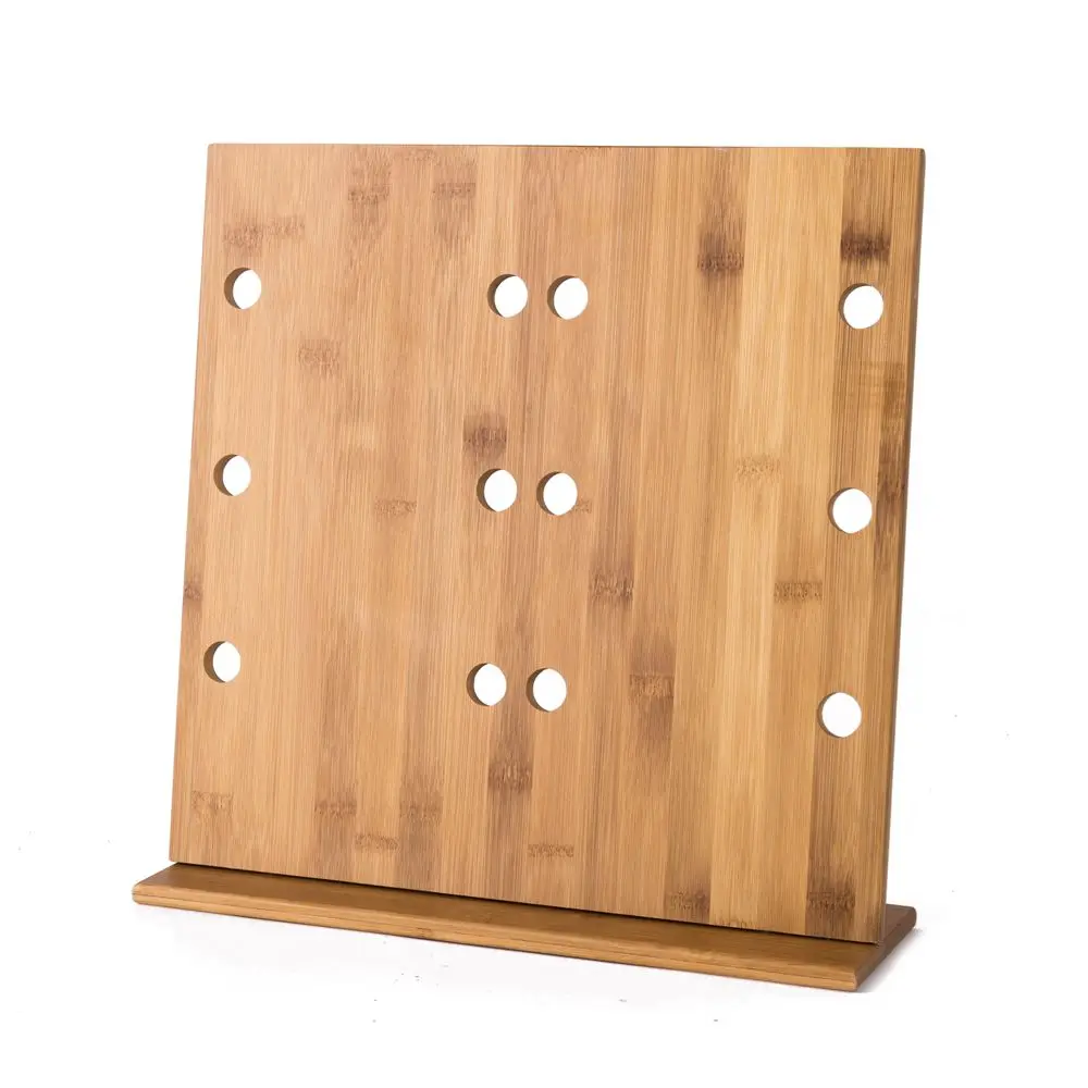 fashion Natural Bamboo material sunglasses display stand for five sunglasses