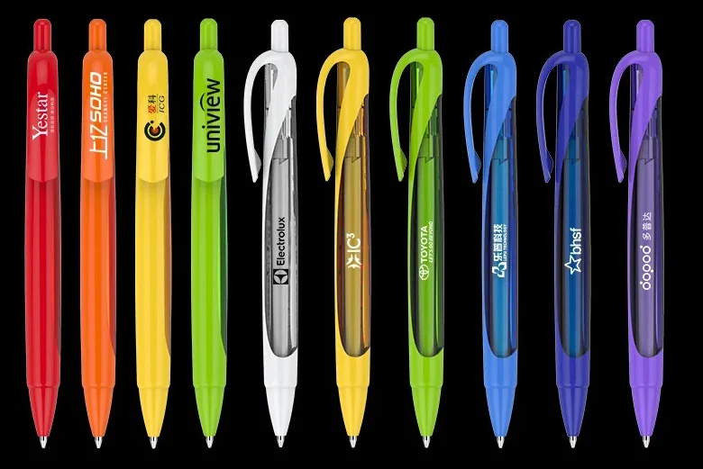 ballpoint pen la venta al por mayor plastic pen click ball point pen with custom logo