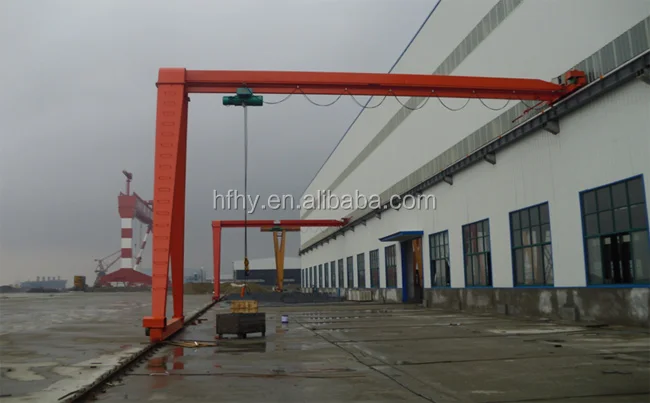 Best price single girder semi gantry crane / overhead portal crane / small mobile gantry crane 5ton 10m for sale
