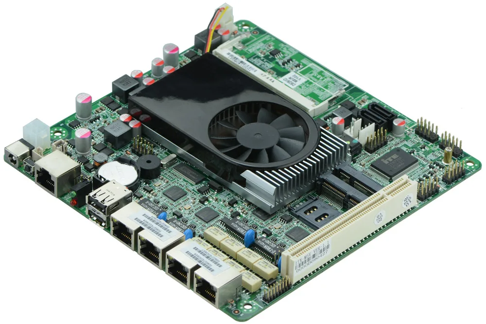 1U стойку сервер сети брандмауэра DDR3 2 ГБ RAM server Atom D525 4 Lan rack network маршрутизатор материнская плата с 1 * обход