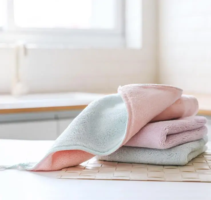 Hot selling microfiber  cleaning cloth for kitchen washing dish cleaning cloth with high quality