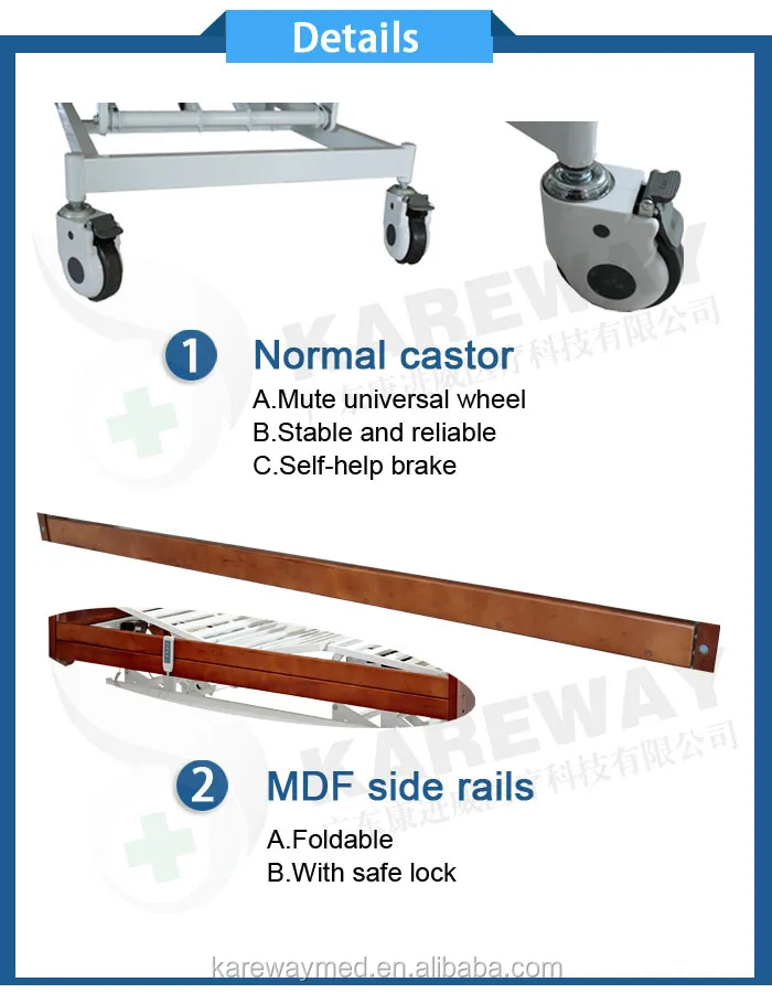 Home Care 3 Functions Hospital Electric Beds for The Elderly Metal and Wood KJW-HD353 200KGS Wooden Onsite Training