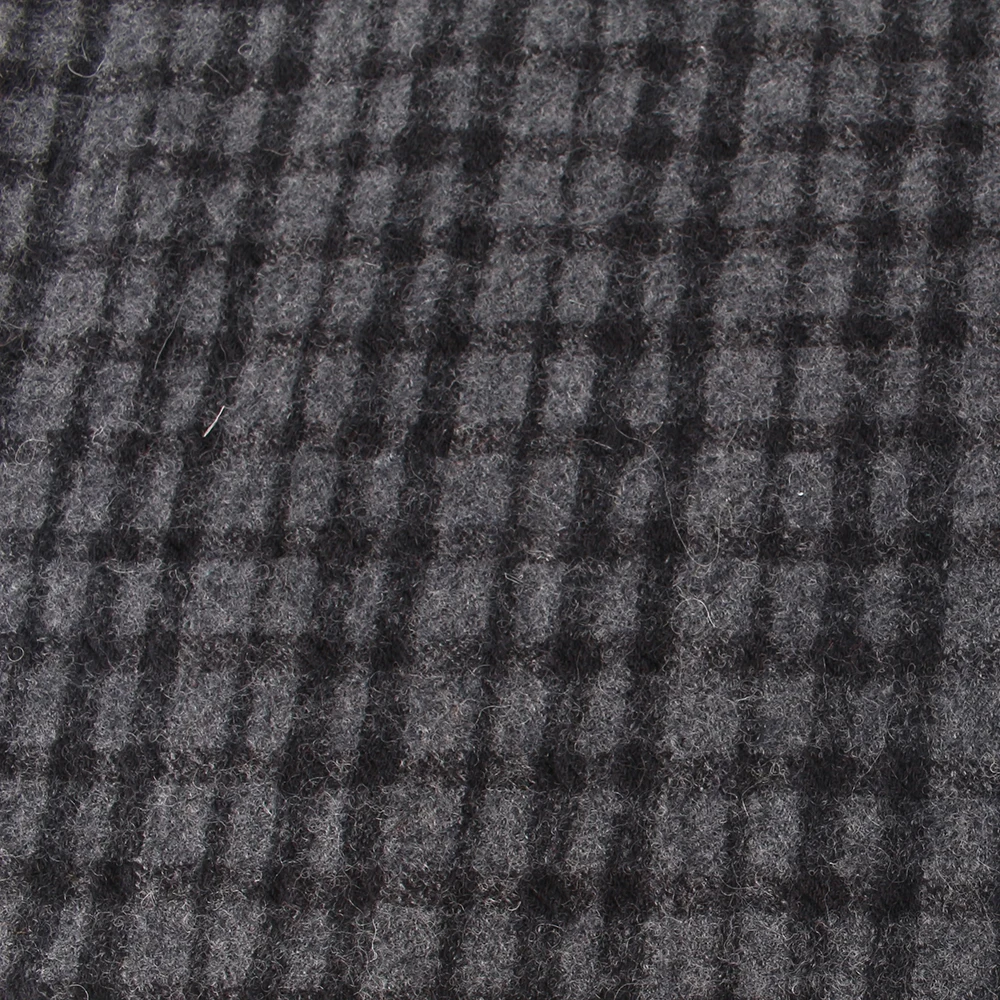 
55% polyester 45% wool check wool cotton woven blend suit fabric 