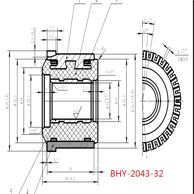OD36.5* ID14*H28.5-32 bars commutator for power tools motor armature . high quality and free samples