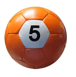 Billiards design hand sewn PU futsal soccer ball size 4
