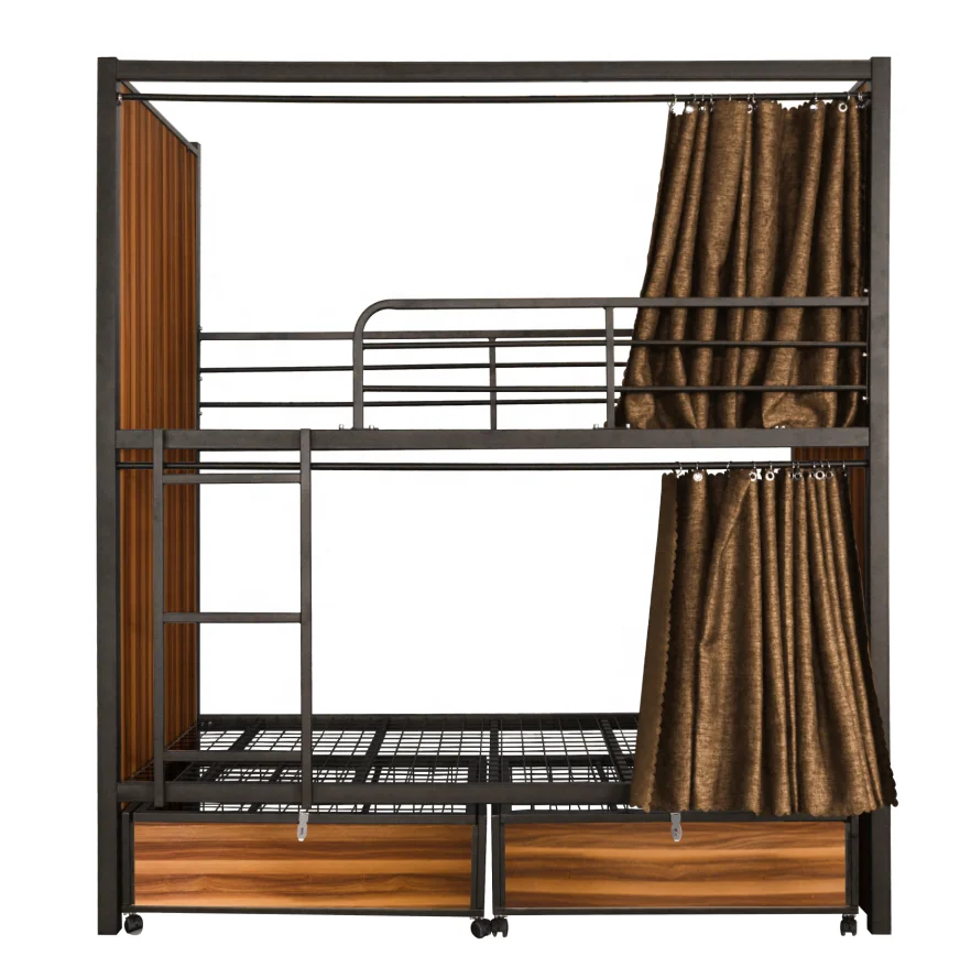 Adult Capsule Bunk Bed for Hostels Steel Metal School Student Dorm Bunk Bed Cheap Strong Army Military Dormitory Loft Bed Frame