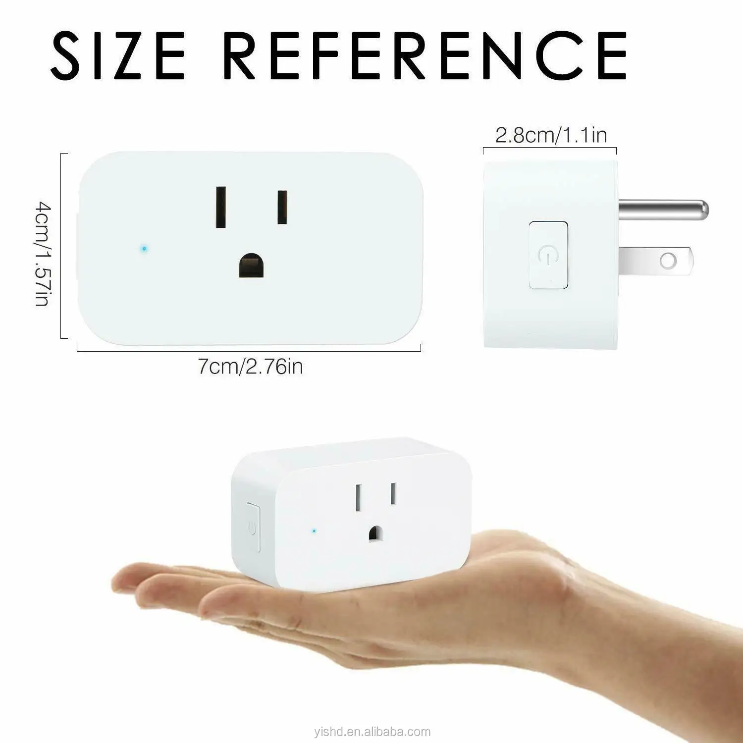 US Wireless WiFi Mini Socket Smart Outlet,Compatible with Amazon Alexa and Google Home