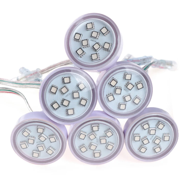 12V 24V WS2811 UCS1903 IC Digital Full Color Changing 45mm 9 LED 5050 RGB Led Pixel Point Source Light