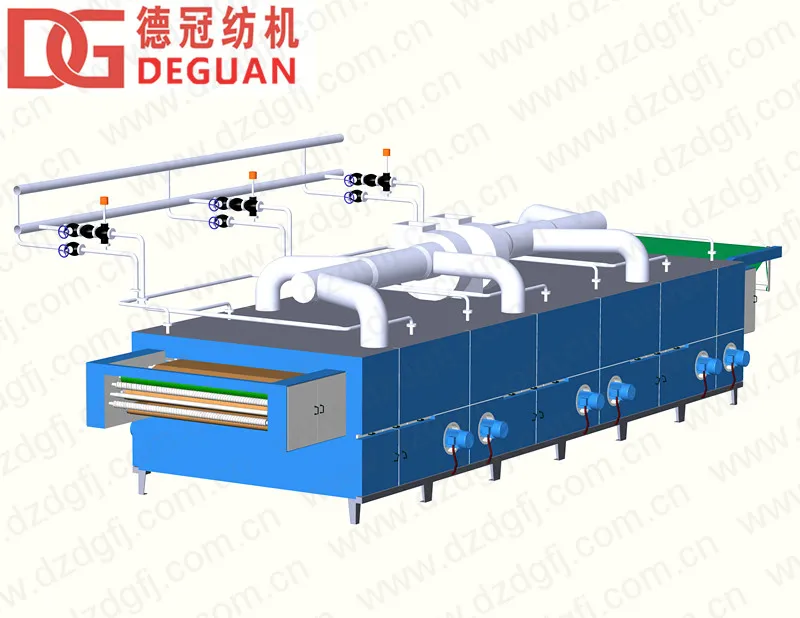 6 Chambers Thermal Oil  Loosen Dryer for Tubular Fabric and Open Width Fabric of DEGUAN Textile finishing Machine