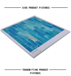 Colorize High quality Mix blue Glass swimming pool Mosaic Tile Jiangsu factory Kiln Vary Long strip swimming pool glass tiles