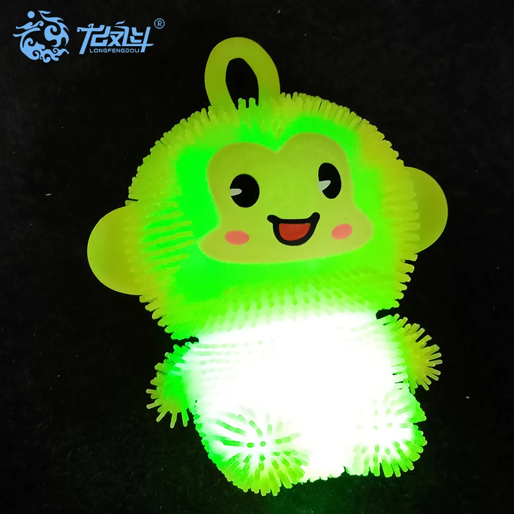 Йо-Йо из ТПР мяч-пуховик в виде обезьяны мигающий с йо 619030414